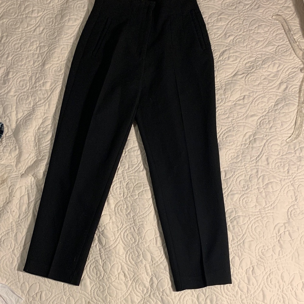 Zara womans  Black High-Waist Tailored dress Pants Size M